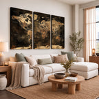 World Map Canvas Print, Modern Decorative Framed Map Artwork