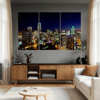 Atlanta Skyline Wall Art Canvas Print | Modern Cityscape