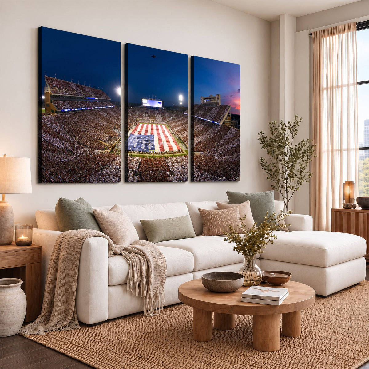 Oklahoma Sooners Memorial Stadium Wall Art Canvas Print