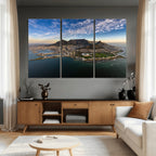 Cape Town Wall Art Canvas Print | Table Mountain Coastal Skyline Panorama