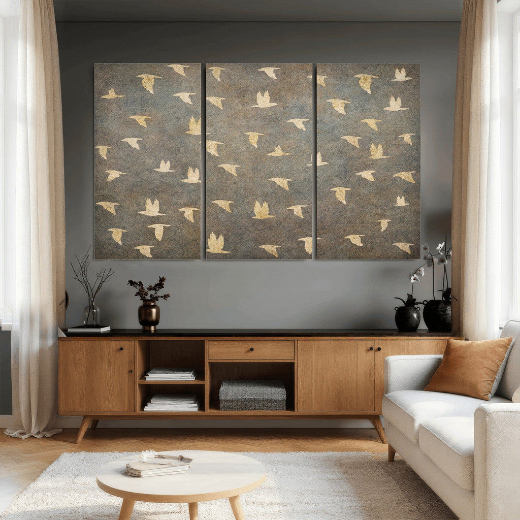 Abstract Birds Wall Art Canvas Print