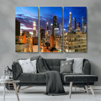 Los Angeles Night Wall Art Canvas Print