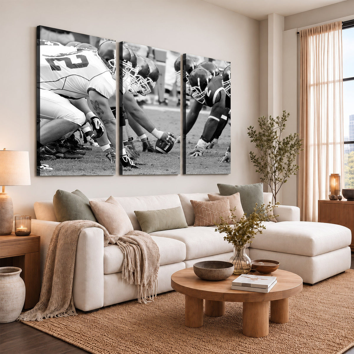 American Football Player Wall Art Canvas Print