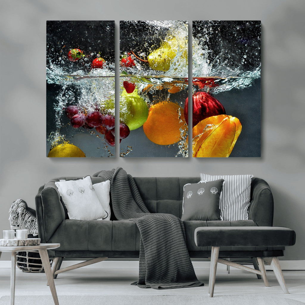 Kitchen Vegetables World Wall Art Canvas Print