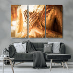 Buddha Statue Hands Wall Art Canvas Print