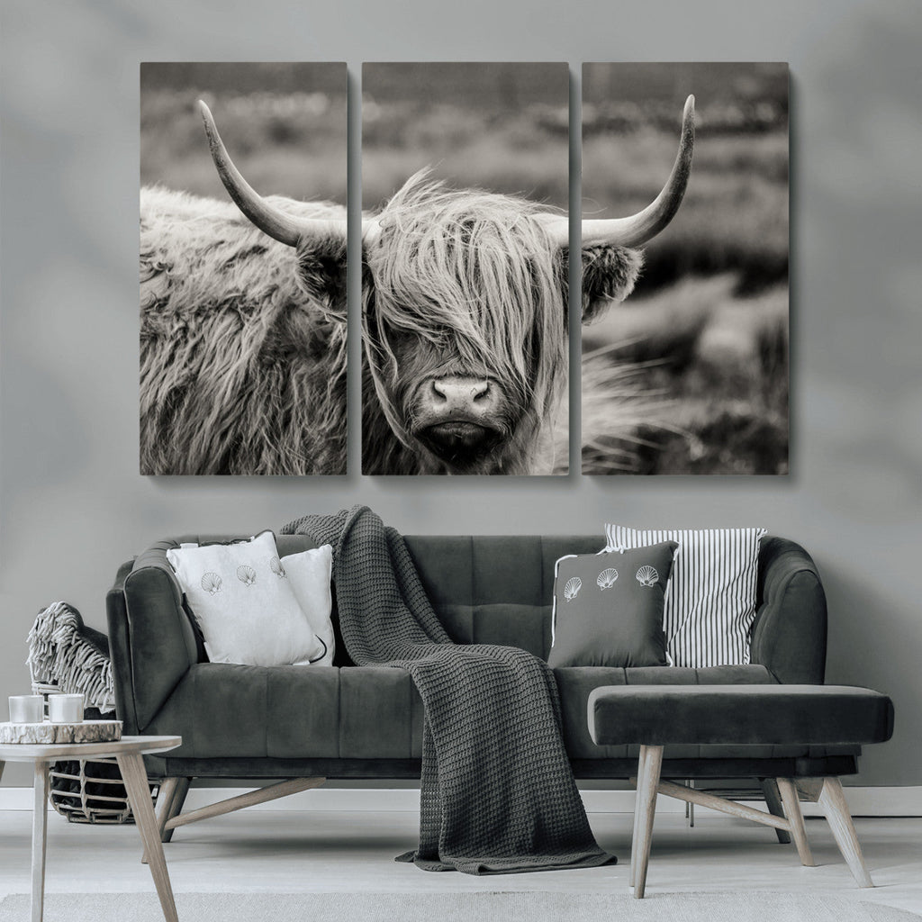 Cow Focus Canvas Wall Art Print