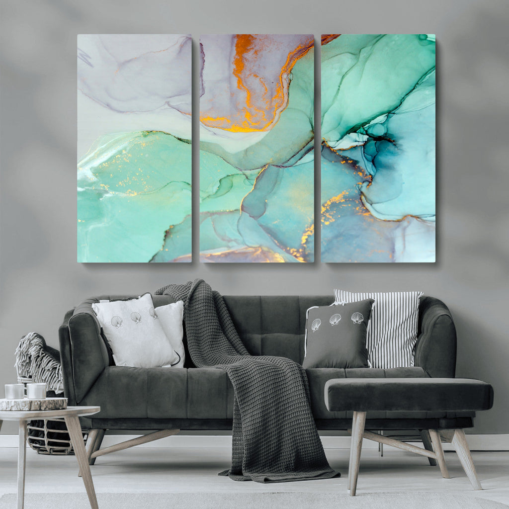 Colorful Marble Fluid Effect Canvas Wall Art Print