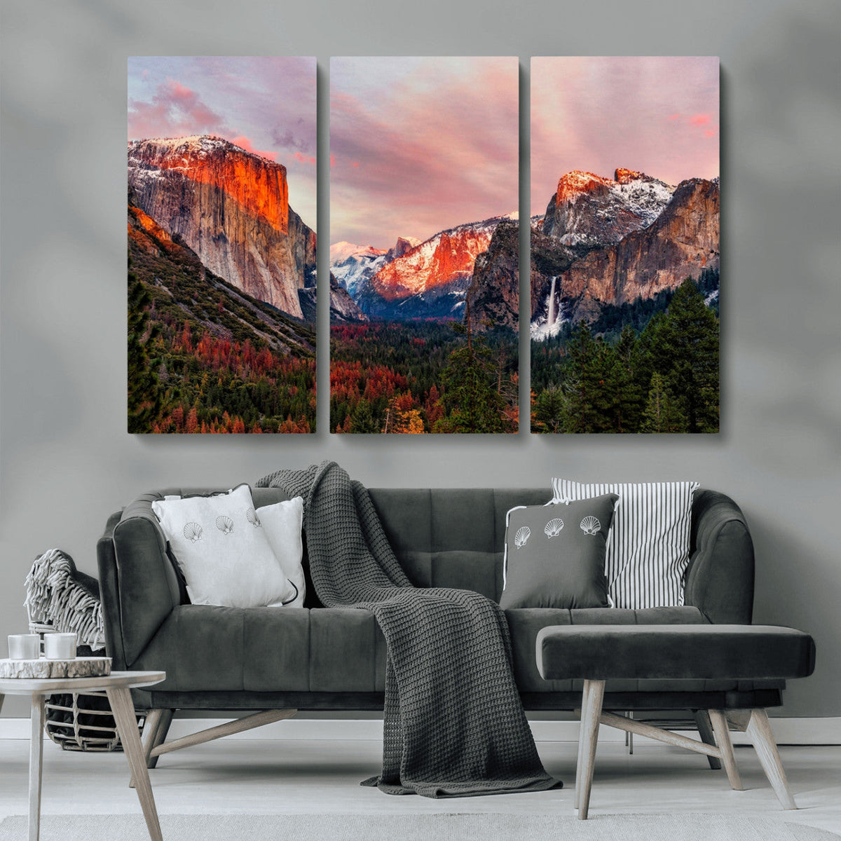 Yosemite Half Dome Wall Art Canvas Print El Capitan