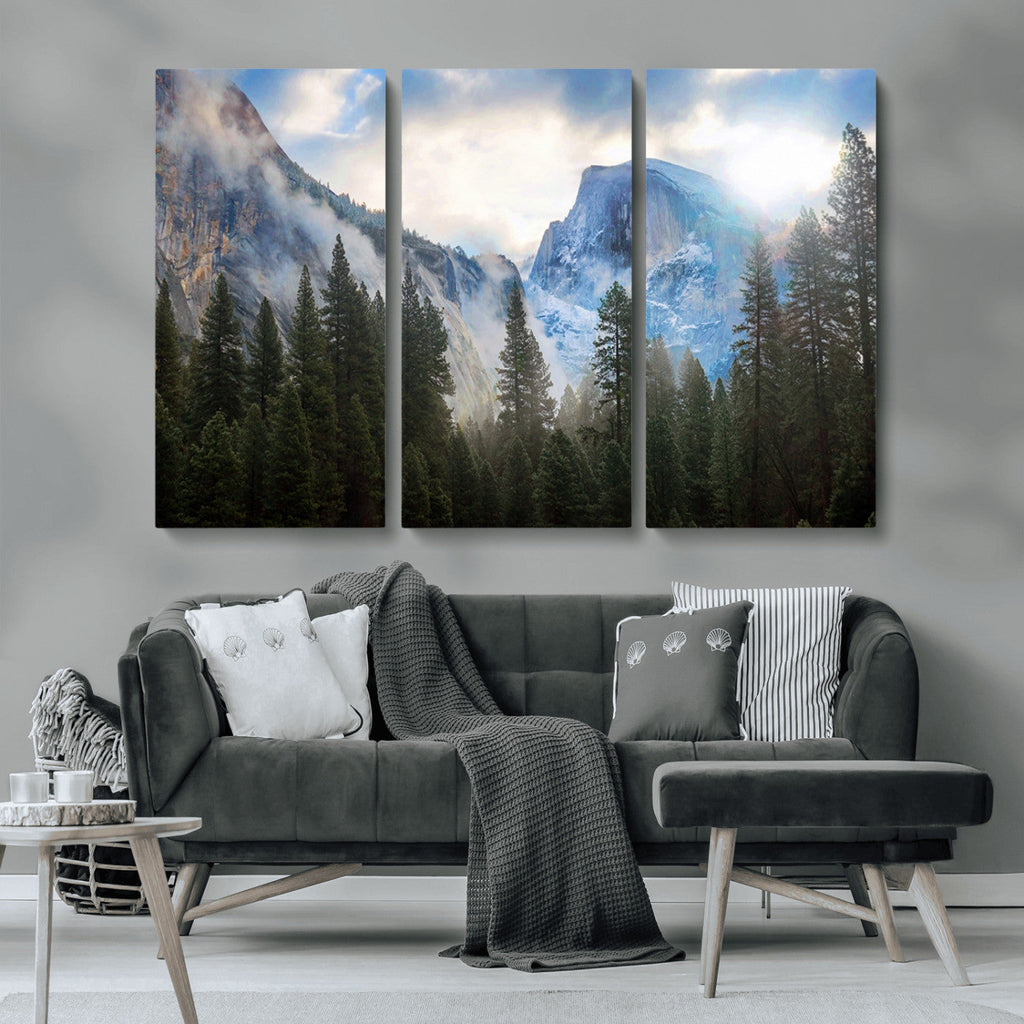 Half Dome Yosemite California Wall Art Canvas Print El Capitan
