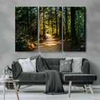 Natural Landscape Wall Art Relaxing Forest Canvas Print