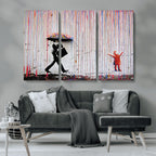 Banksy Wall Art Canvas Print | Framed Graffiti Street Art Picture