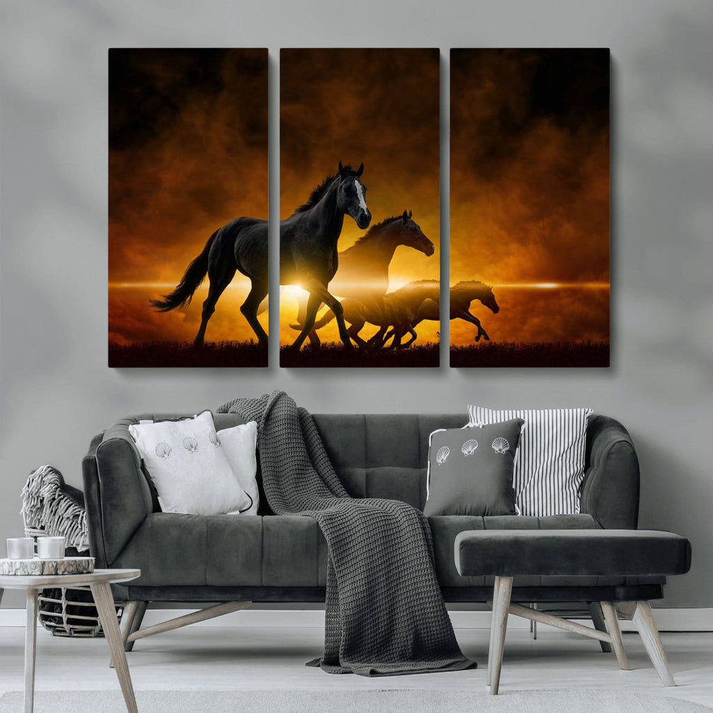 Horse Wall Art Canvas Print, Multi Panel Animal Canvas Print