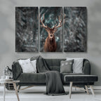 Wall Art Deer Art Animal Canvas, Framed Wall Art Deer Canvas