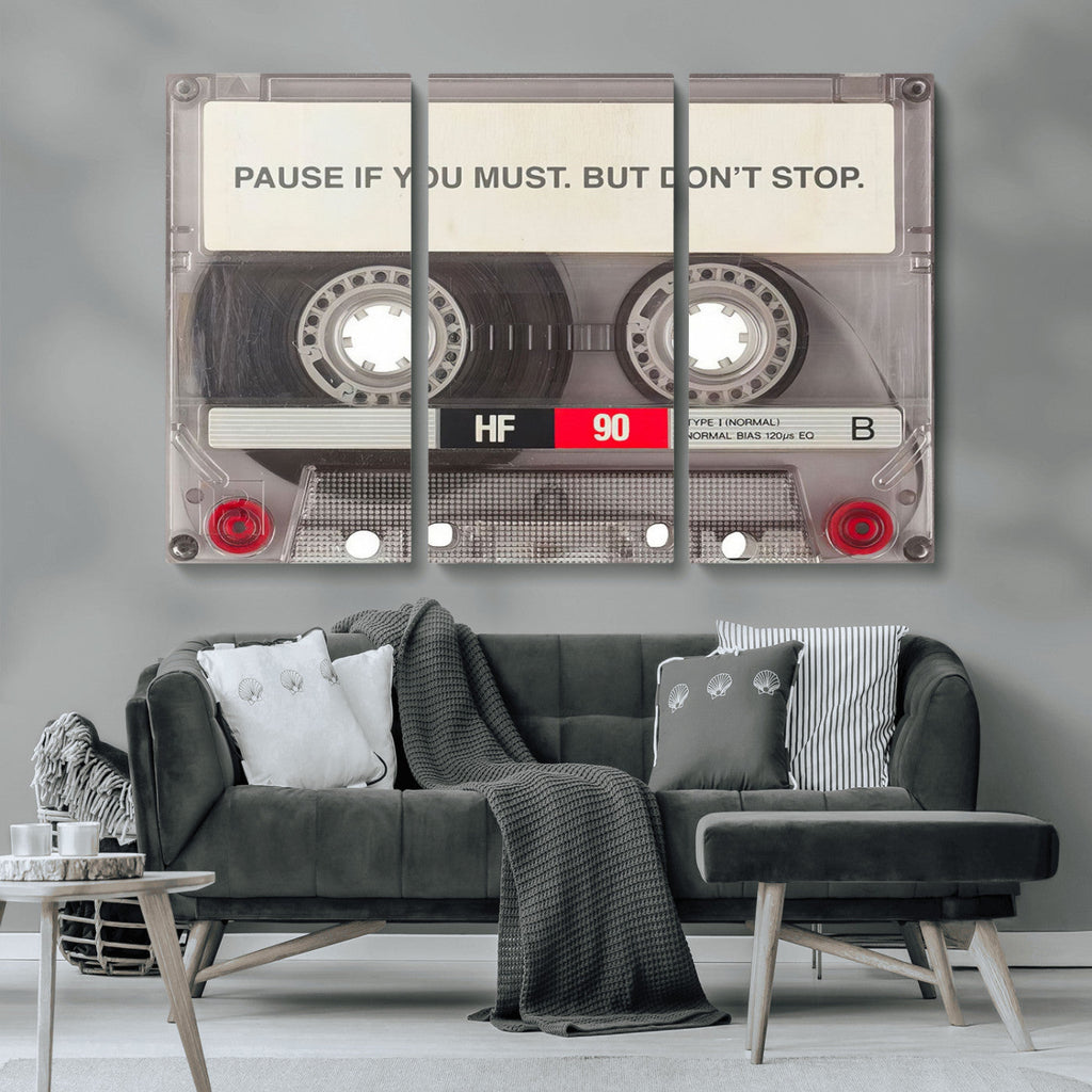 Music Cassette Iconic Wall Art Canvas Print
