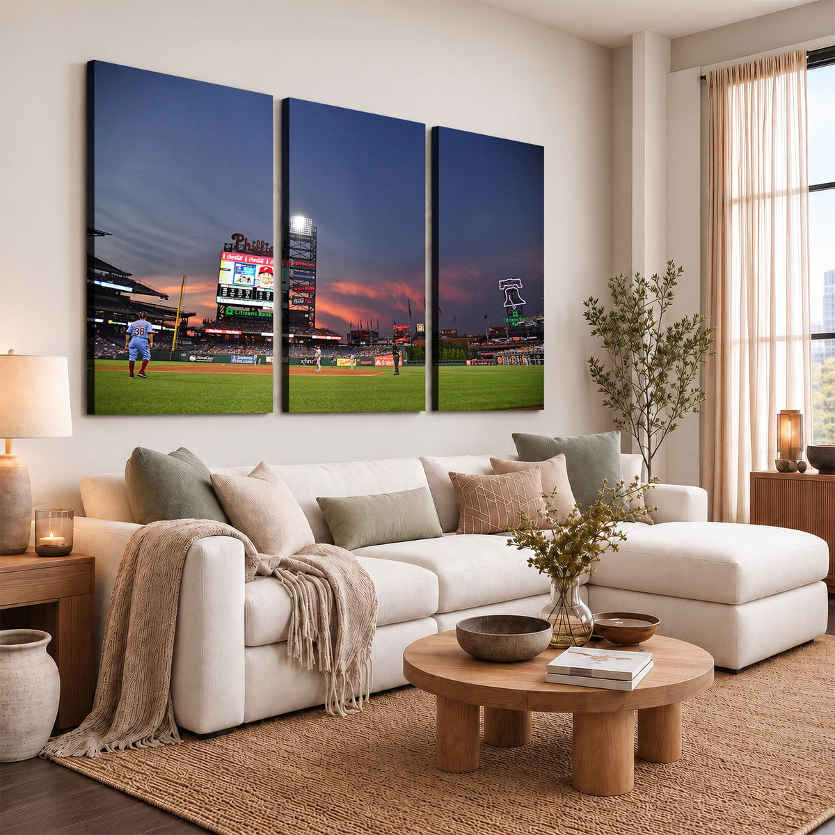 Philadelphia Phillies Baseball Print, Philadelphia Citizens Bank Park Stadium Wall Art
