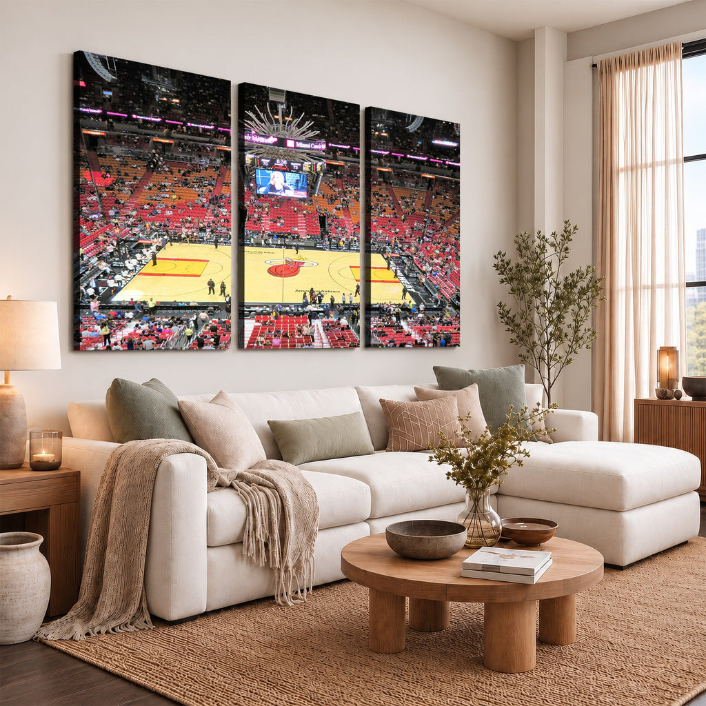 Miami Heat Basketball Team Print Wall Art, Kaseya Center