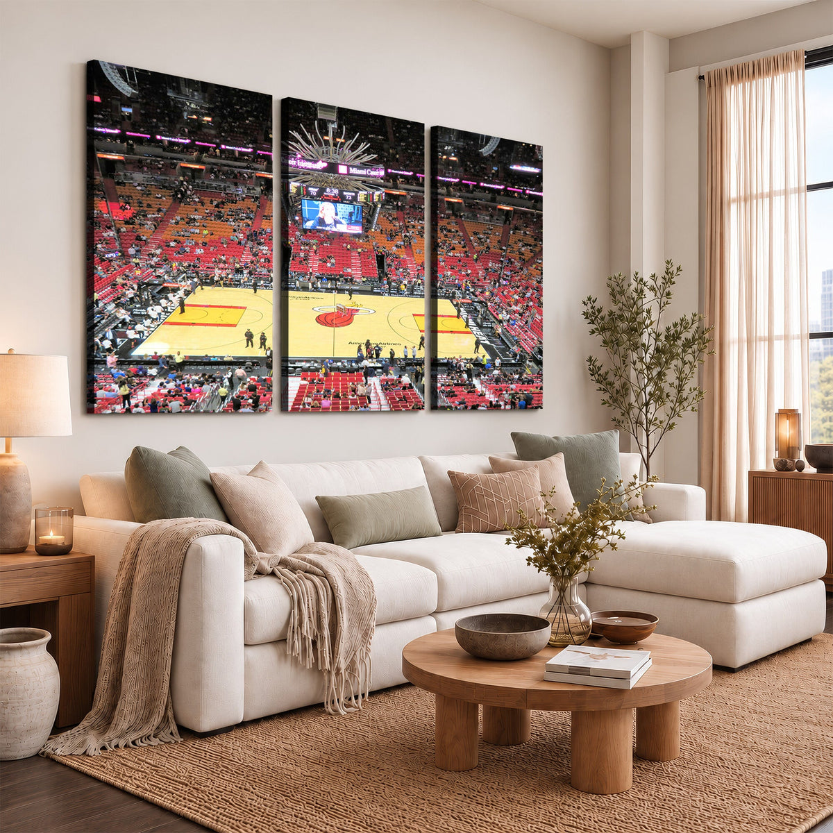 Miami Heat Basketball Team Print Wall Art, Kaseya Center