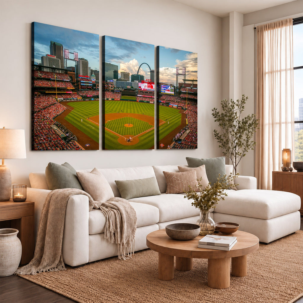 St. Louis Cardinals Baseball Team Print, Busch Stadium Wall Art, Framed and Ready to Hang