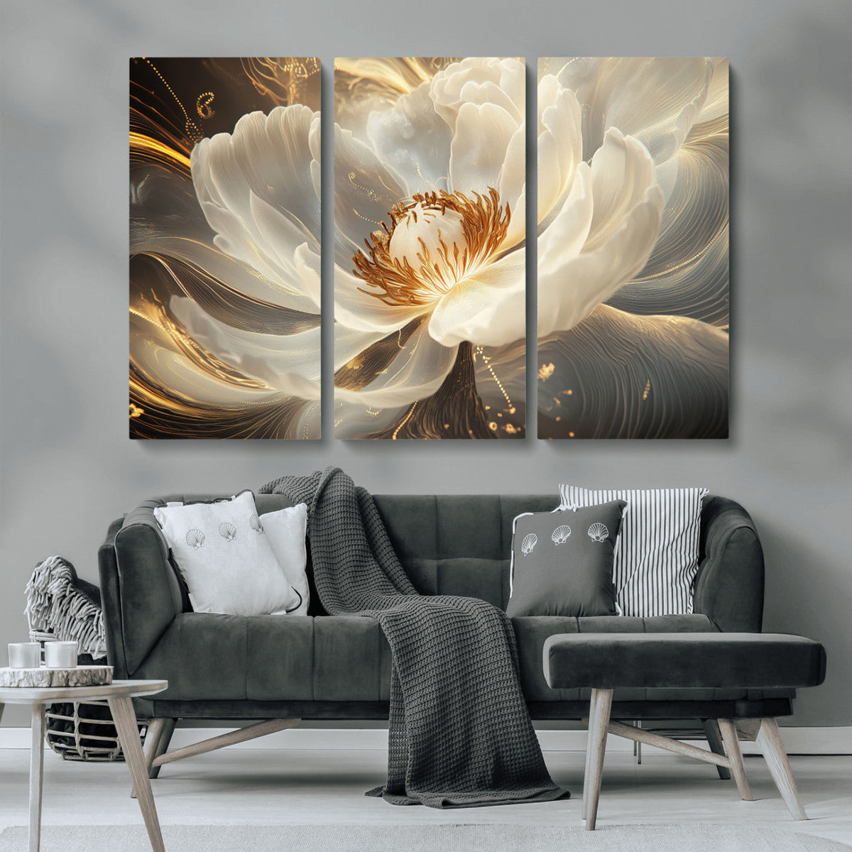 Abstract Floral Wall Art Canvas Print