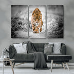 Jaguar Wall Art Canvas Print, Majestic Big Cat in Focused Pursuit