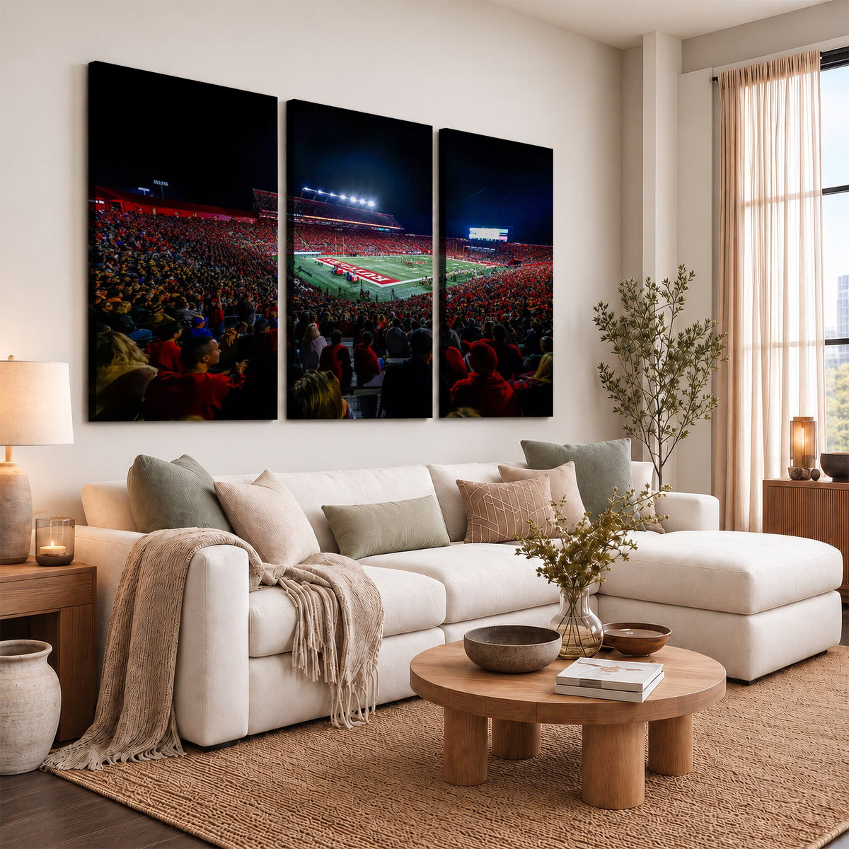 Rutgers Scarlet Knights Football Team Print, SHI Stadium, Framed and Ready to Hang