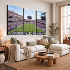 TCU Horned Frogs Football Team Print, Fort Worth Amon G. Carter Stadium, Framed and Ready to Hang