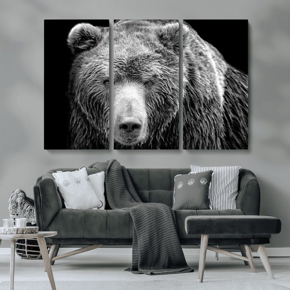 399 Grizzly Bear Canvas Print, Ready to Hang Wall Art