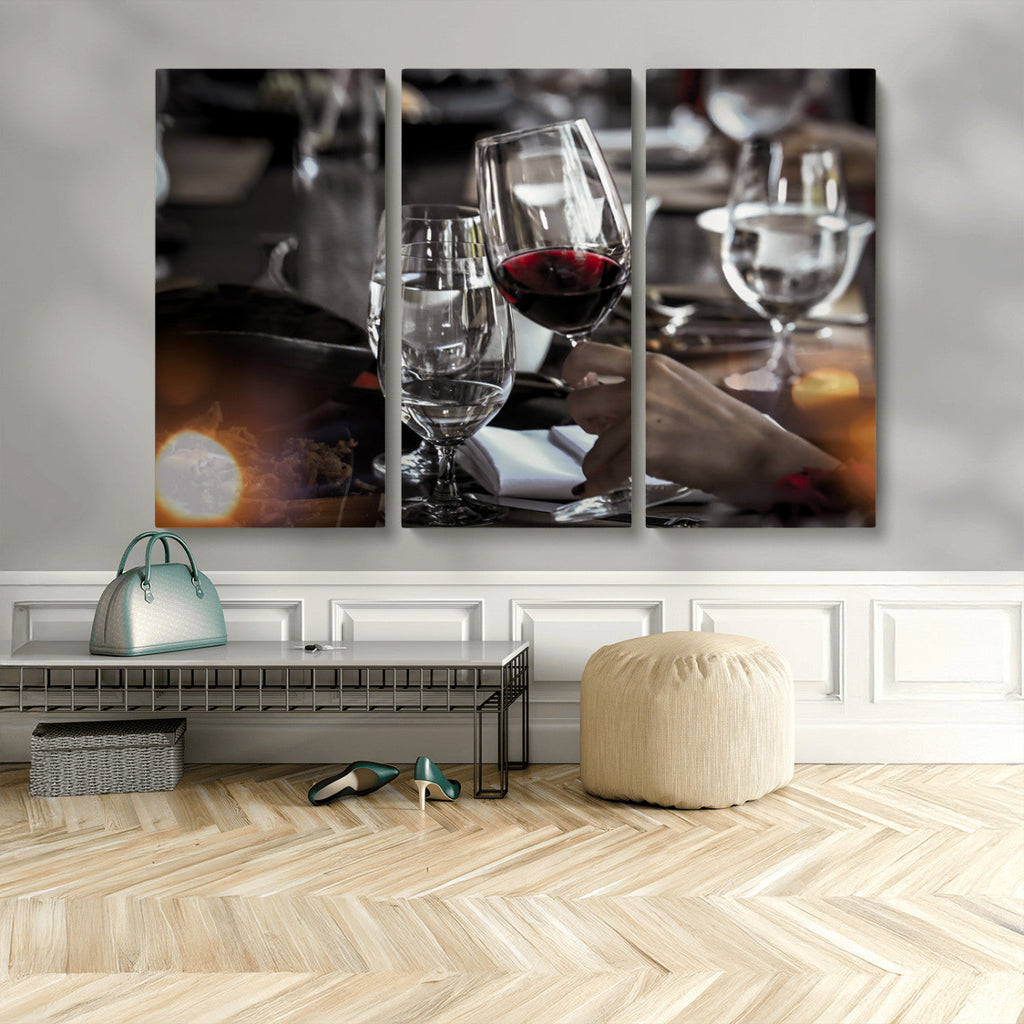 Red Wine and Glass Canvas Print