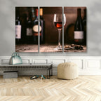 Red Wine and Bottle Canvas Print