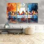 Abstract Watercolor The Last Supper Wall Art