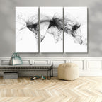 Flight Routes Air Traffic Map Canvas Wall Art, World Flight Routes Print