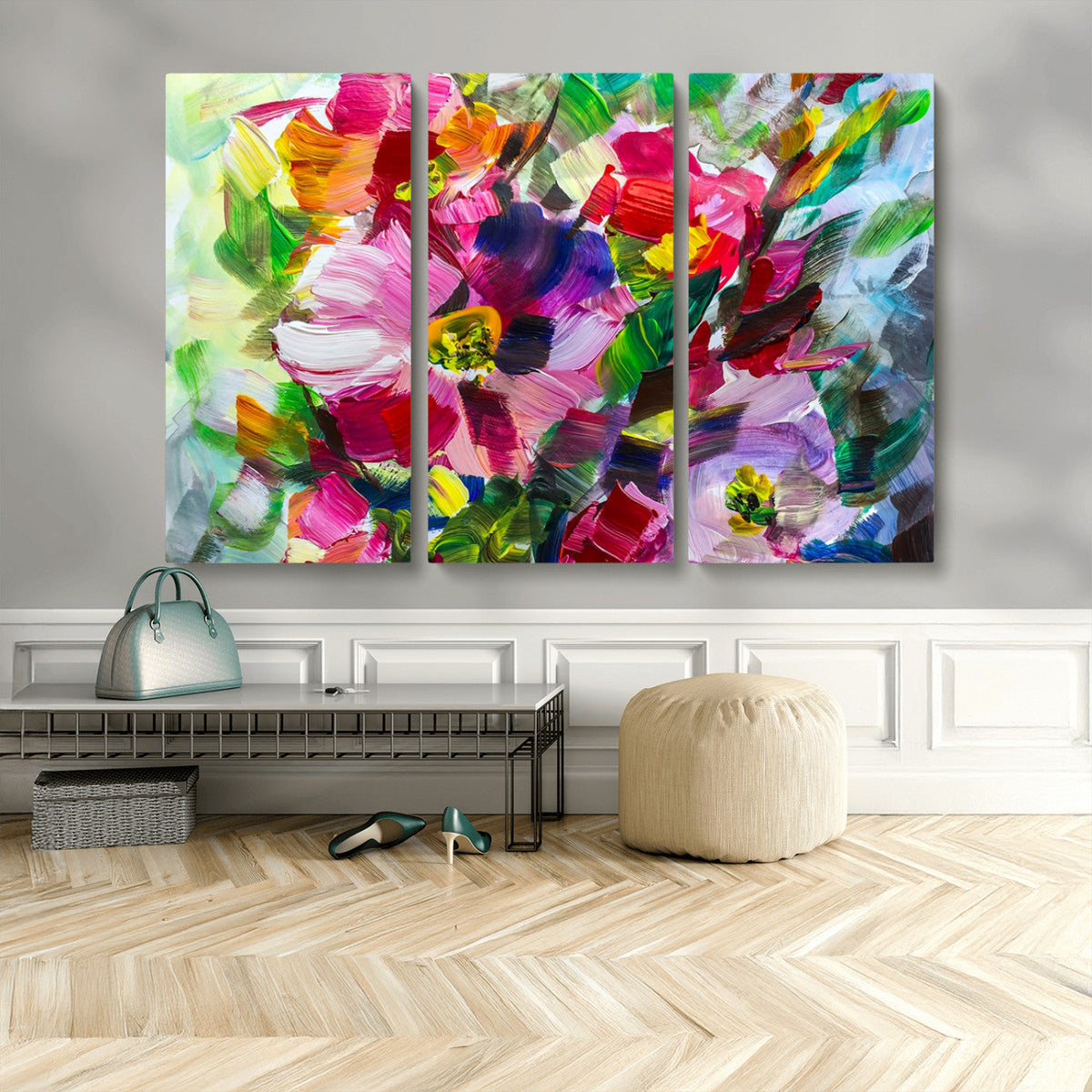 Oil Flower Abstract Canvas Print