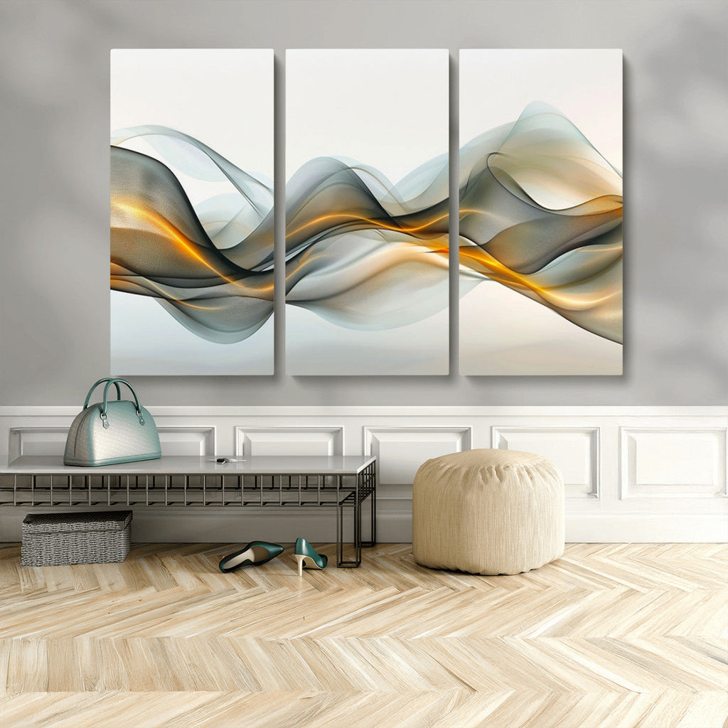 Abstract Wave Canvas Wall Art | Fluid Contemporary Elegance in Motion