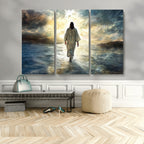 Jesus Walking on Water Wall Art | Canvas Print | Ready to Hang