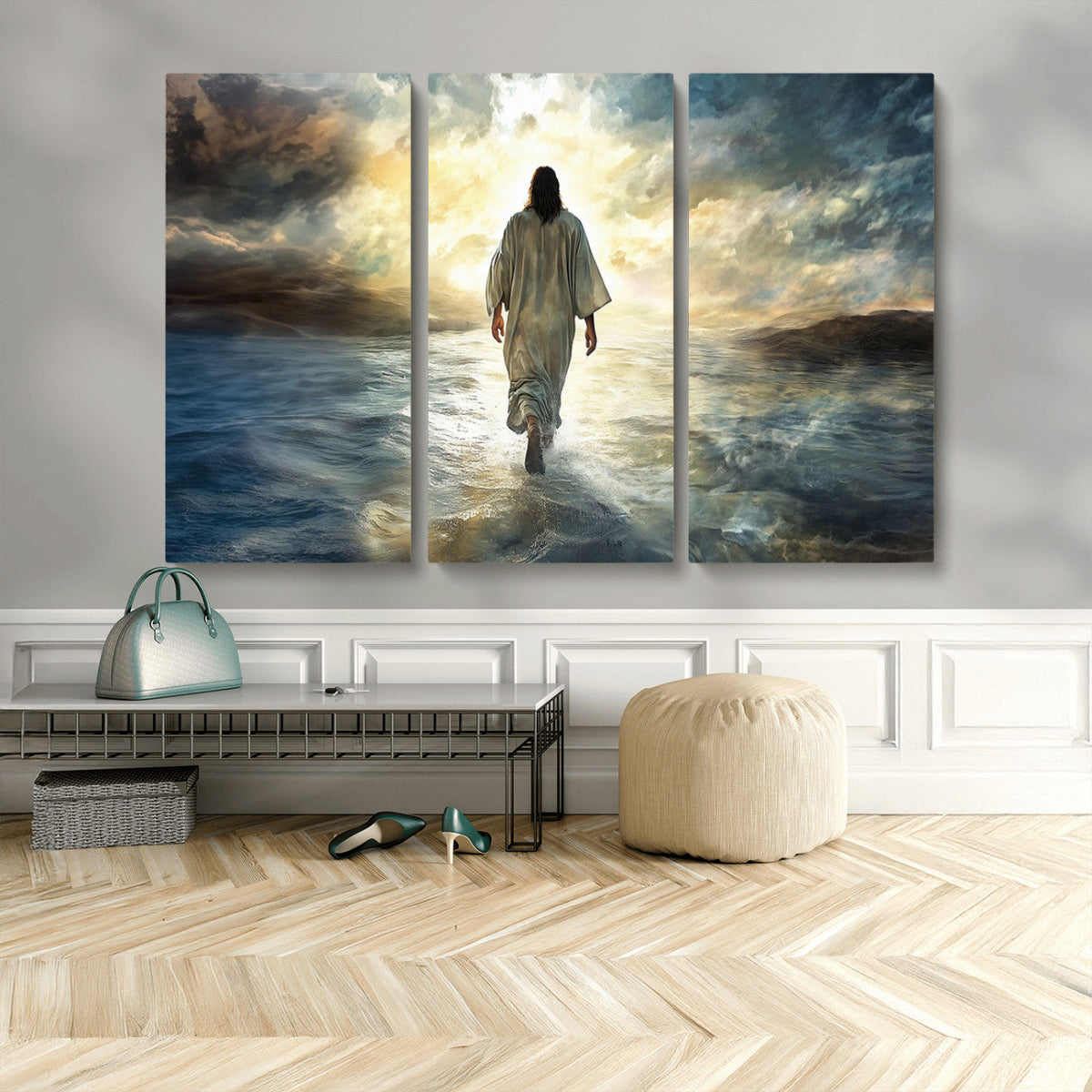 Jesus Walking on Water Wall Art | Canvas Print | Ready to Hang