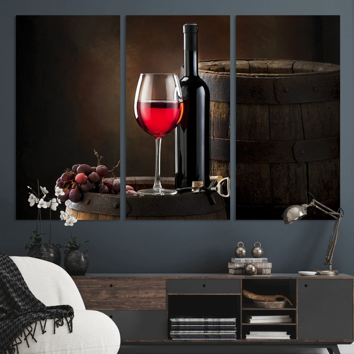 Red Wine and Bottle Canvas Print
