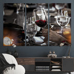 Red Wine and Glass Canvas Print