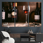 Red Wine and Bottle Canvas Print