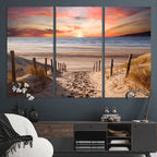 Sunset on the Sea Wall Art Canvas Print