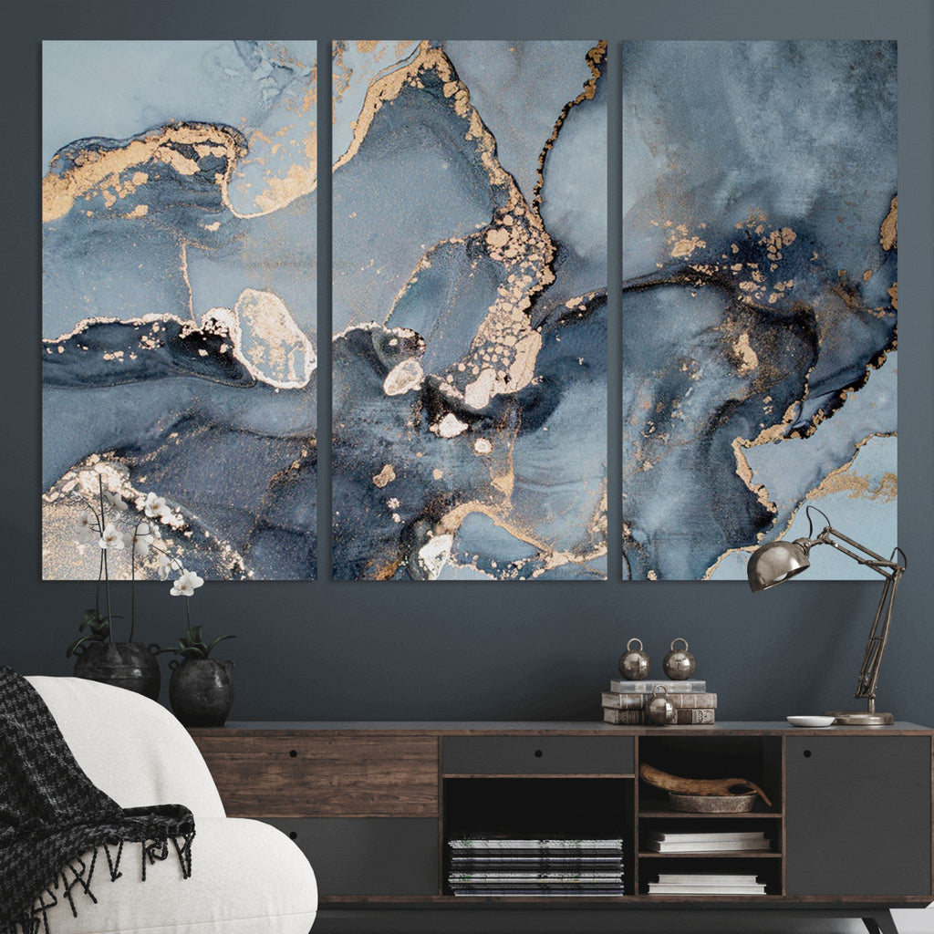Multipanel Marble Fluid Effect Wall Art Abstract Canvas Wall Art Print