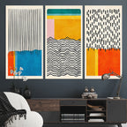 Canvas Print Wall Art Abstract Illustration Art Boho, Framed Abstract Boho Art