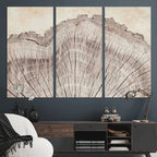 Tree Ring Wall Art Triptych, Rustic Wood Ring Canvas Print