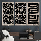 Canvas Print Wall Art Abstract Art Boho, Framed Boho Art