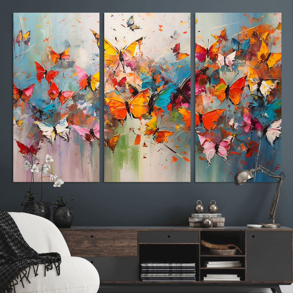 Abstract Butterfly Wall Art Canvas Print