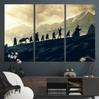Fellowship Journey Wall Art | Fantasy Adventure Canvas Print