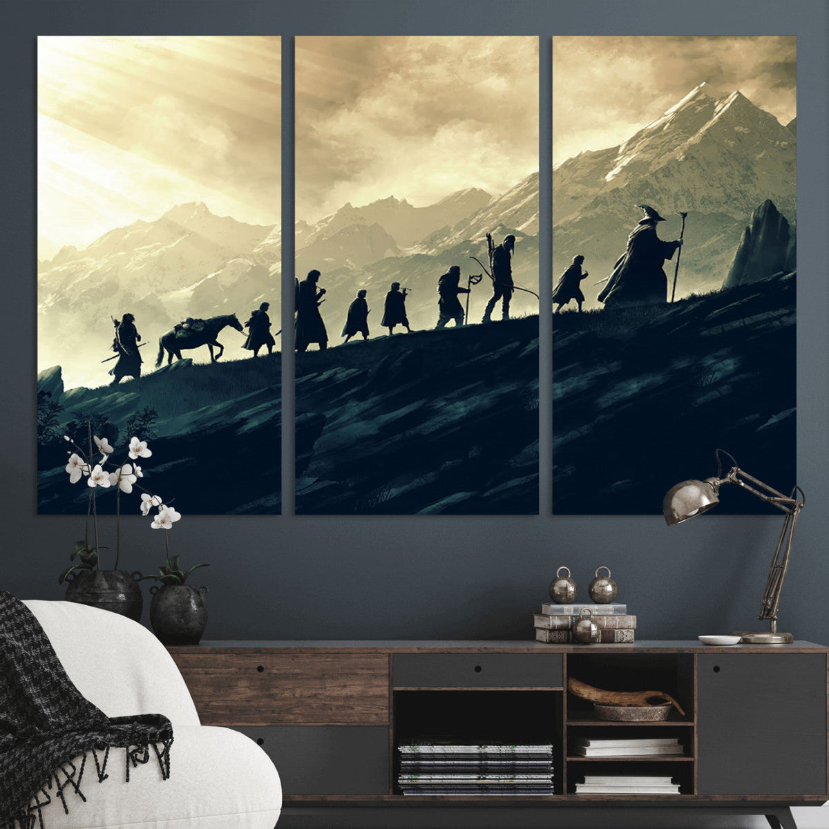 Fellowship Journey Wall Art | Fantasy Adventure Canvas Print
