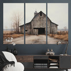 Farmhouse Rustic Barn Wall Art Canvas Print, Framed and Ready to Hang