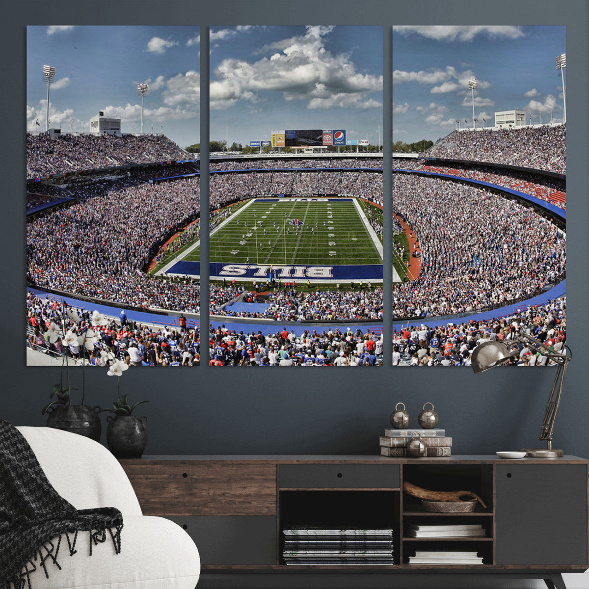 Buffalo Bills Highmark Stadium Wall Art Canvas Print, Bills Game Day Decor