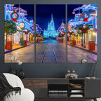 Disney Castle Wall Art | Large Magic Kingdom Canvas Artwork