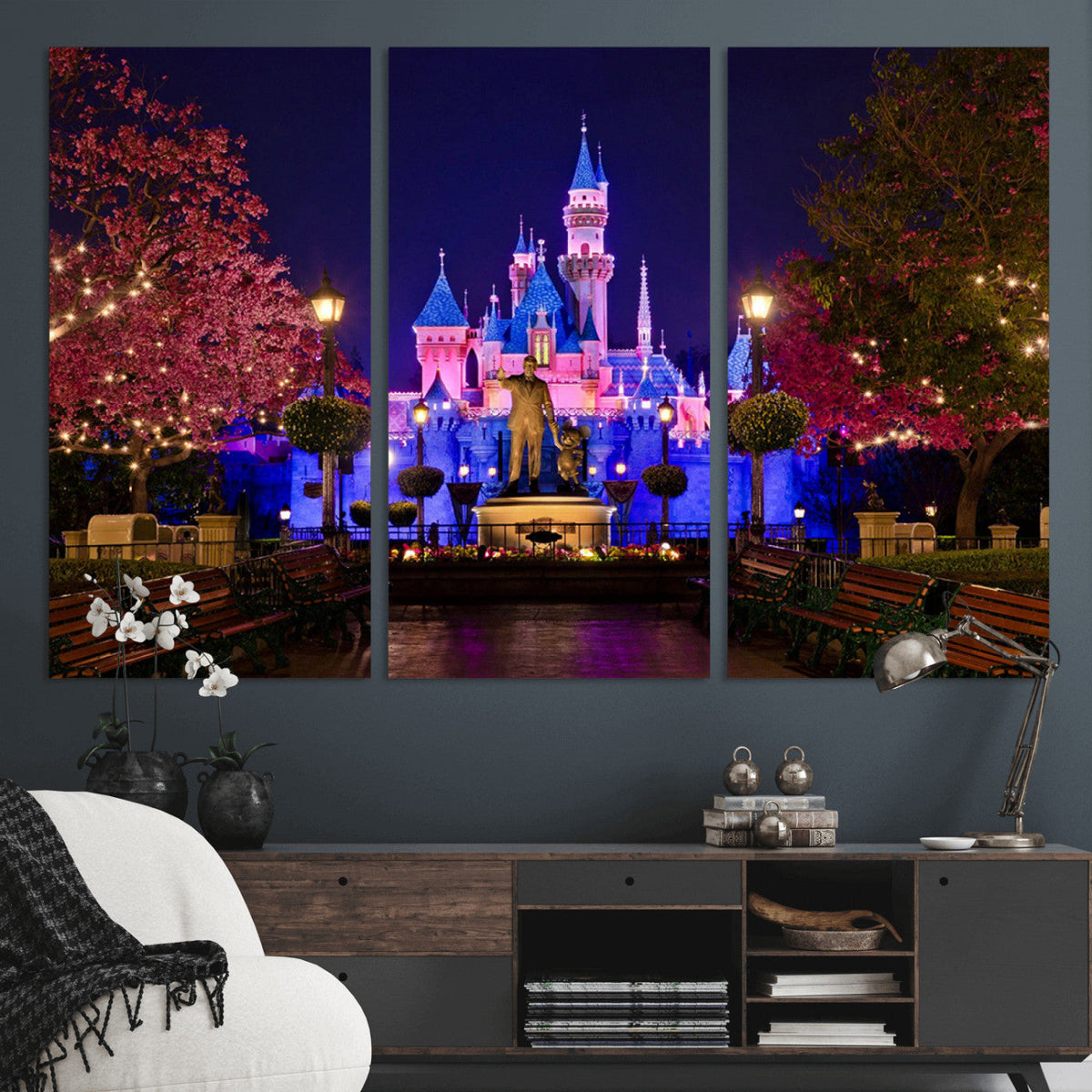 Disney Castle Wall Art | Framed Magic Kingdom Canvas